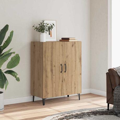 Vidaxl dressoir 70x34x90 cm bewerkt hout artisanaal eikenkleur