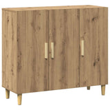 Vidaxl dressoir 90x34x80 cm bewerkt hout artisanaal eikenkleur