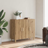 Vidaxl dressoir 90x34x80 cm bewerkt hout artisanaal eikenkleur