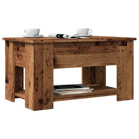 Vidaxl salontafel 79x49x41 cm bewerkt hout oud houtkleurig
