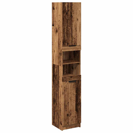Vidaxl badkamerkast 32x34x188,5 cm bewerkt hout oud houtkleurig