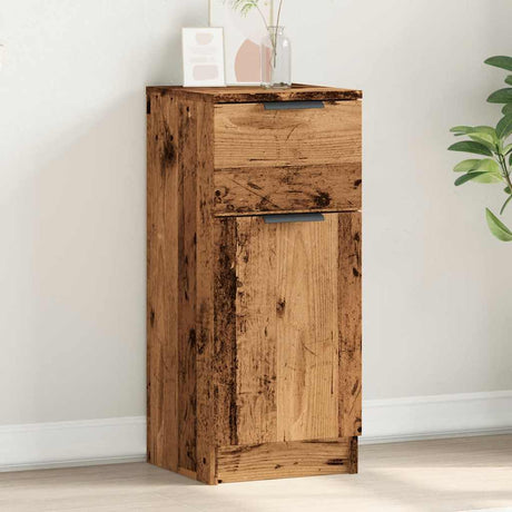 Vidaxl dressoir 30x30x70 cm bewerkt hout oud houtkleurig