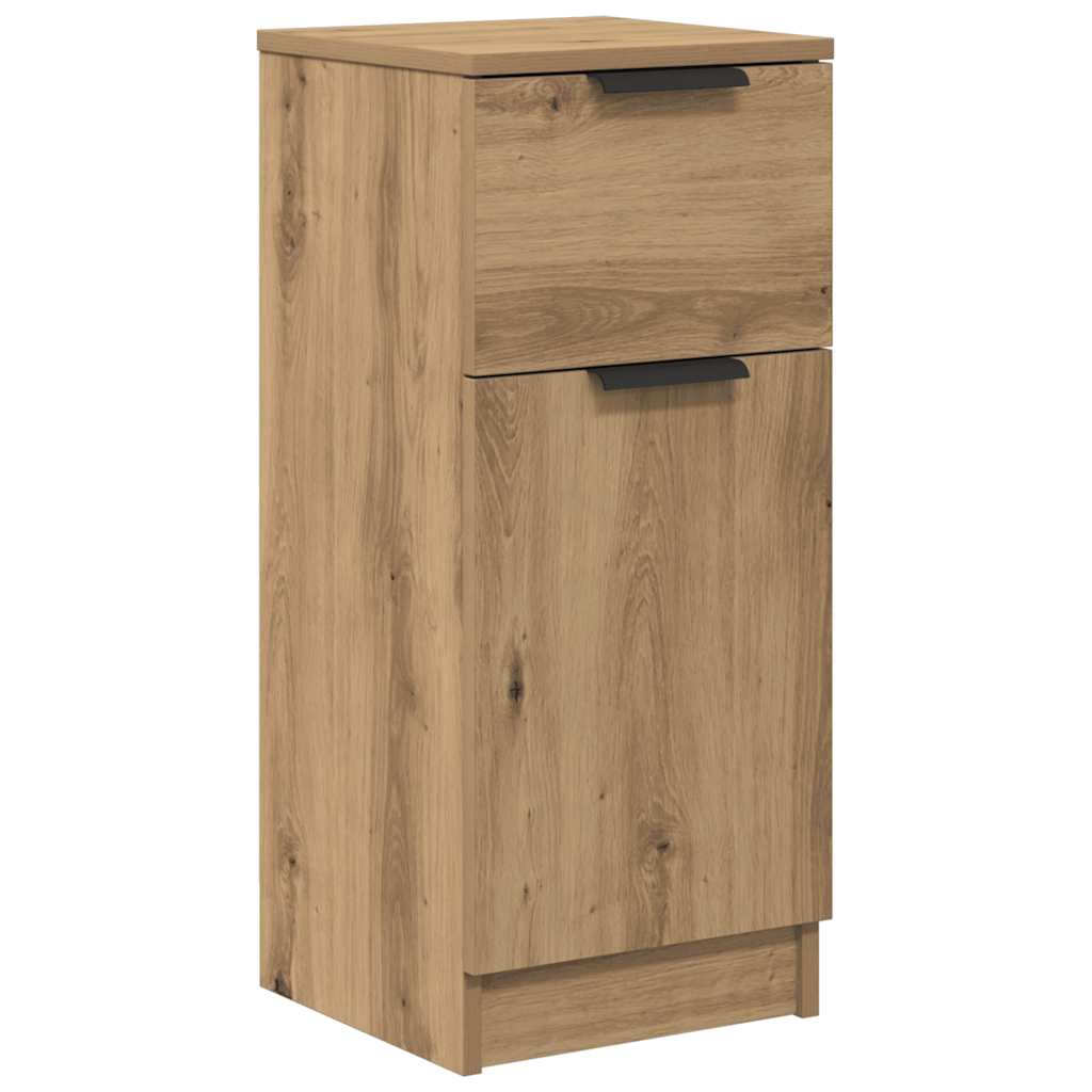 Vidaxl dressoir 30x30x70 cm bewerkt hout artisanaal eikenkleur