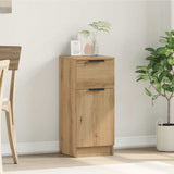 Vidaxl dressoir 30x30x70 cm bewerkt hout artisanaal eikenkleur