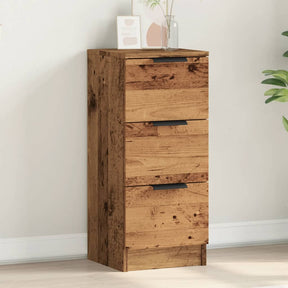 Vidaxl dressoir 30x30x70 cm bewerkt hout oud houtkleurig