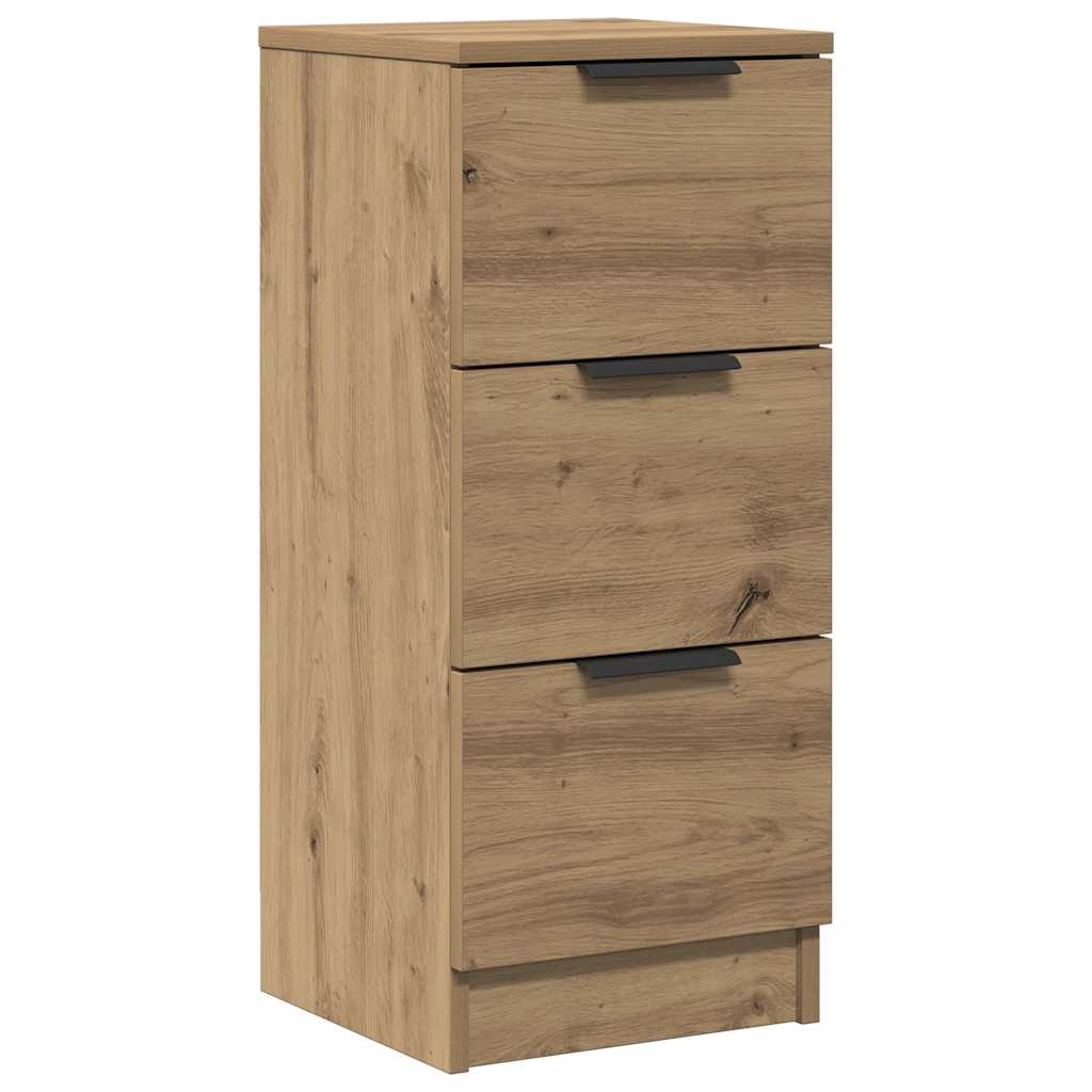 Vidaxl dressoir 30x30x70 cm bewerkt hout artisanaal eikenkleur
