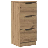 Vidaxl dressoir 30x30x70 cm bewerkt hout artisanaal eikenkleur