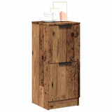 Vidaxl dressoir 30x30x70 cm bewerkt hout oud houtkleurig