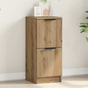 Vidaxl dressoir 30x30x70 cm bewerkt hout artisanaal eikenkleur