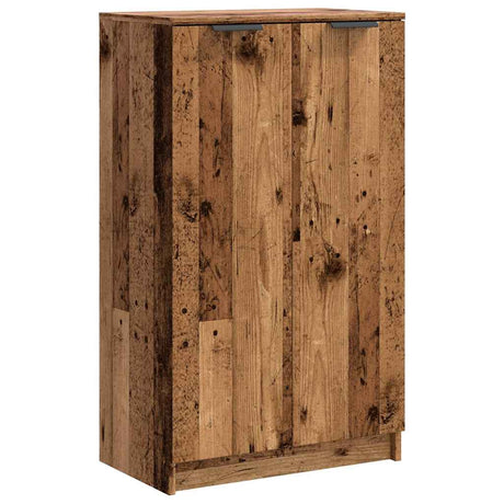 Vidaxl schoenenkast 59x35x100,5 cm bewerkt hout oud houtkleurig