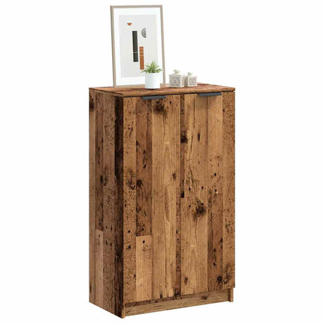 Vidaxl schoenenkast 59x35x100,5 cm bewerkt hout oud houtkleurig