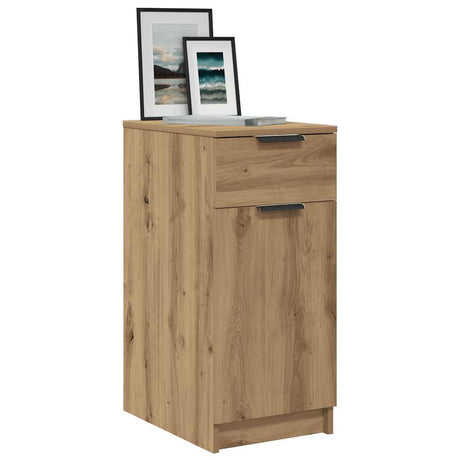 Vidaxl bureaukast 33x50x75 cm bewerkt hout artisanaal eikenkleurig