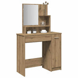 Vidaxl kaptafel met spiegel 86,5x35x136 cm artisanaal eikenkleur