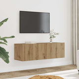 Vidaxl tv-meubels 2 st wandgemonteerd 100x30x30 cm artisanaal eiken