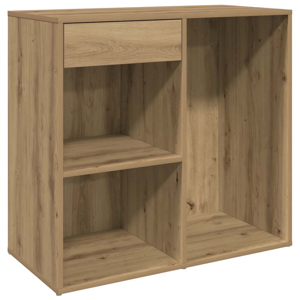 Vidaxl cosmeticakast 80x40x75 cm bewerkt hout artisanaal eikenkleur