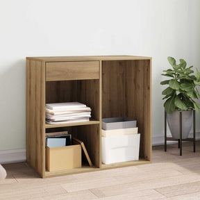 Vidaxl cosmeticakast 80x40x75 cm bewerkt hout artisanaal eikenkleur