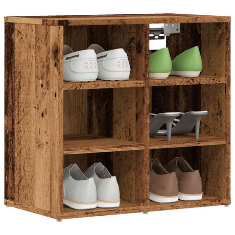 Vidaxl schoenenkast 52x30x50 cm oud houtkleurig