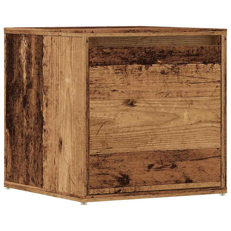 Vidaxl opbergbox met lade 40,5x40x40 cm bewerkt hout oud houtkleurig