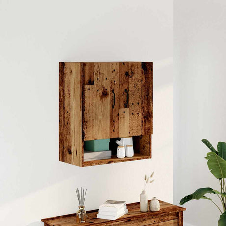 Vidaxl wandkast 60x31x70 cm bewerkt hout oud houtkleurig