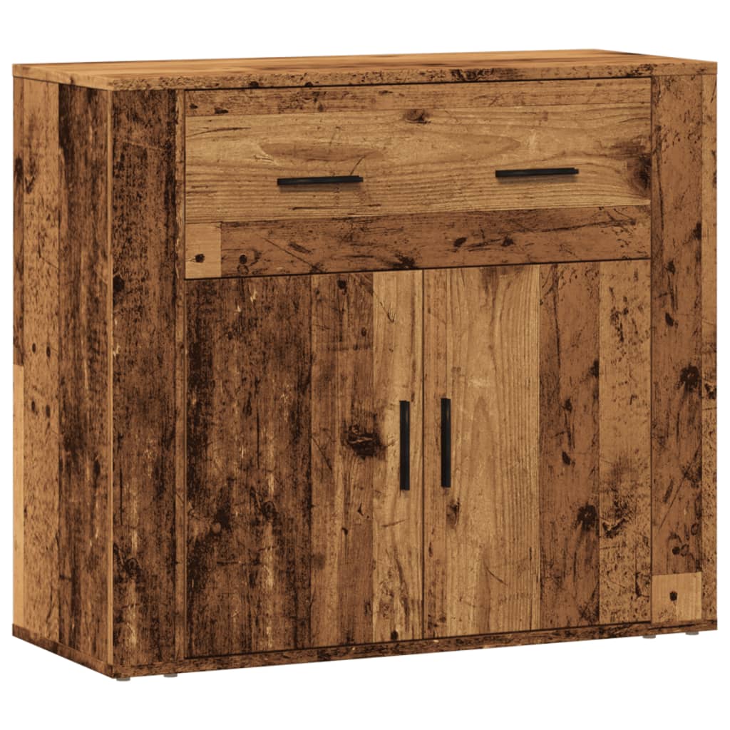 Vidaxl dressoir 80x33x70 cm bewerkt hout oud houtkleurig