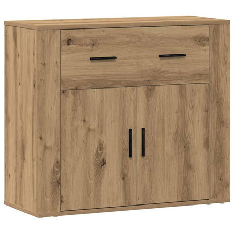 Vidaxl dressoir 80x33x70 cm bewerkt hout artisanaal eikenkleurig