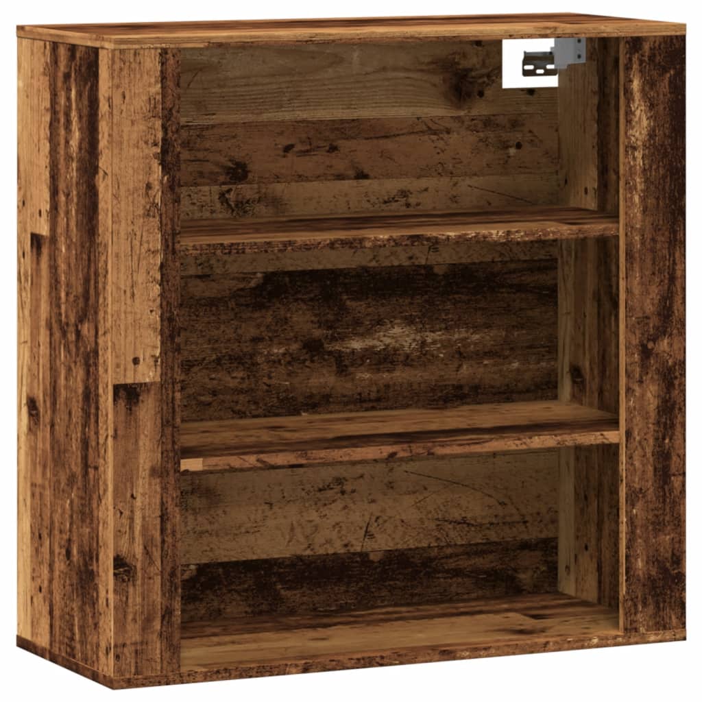 Vidaxl wandkast 80x33x80 cm bewerkt hout oud houtkleurig