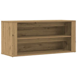 Vidaxl schoenenbankje 100x35x45 cm bewerkt hout artisanaal eikenkleur