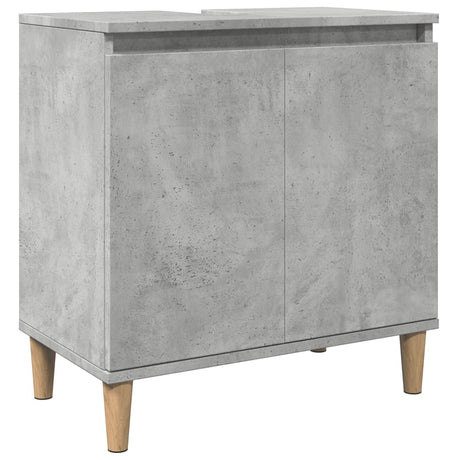 Vidaxl wastafelkast 58x33x60 cm bewerkt hout betongrijs