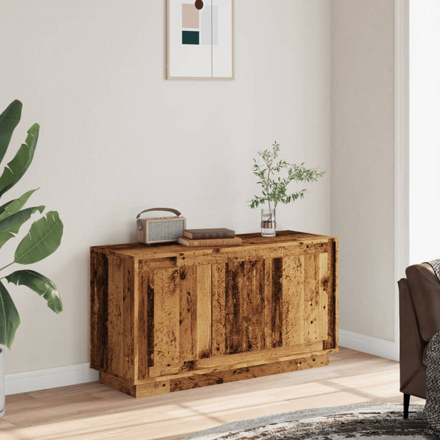 Vidaxl dressoir 102x35x55 cm bewerkt hout oud houtkleurig
