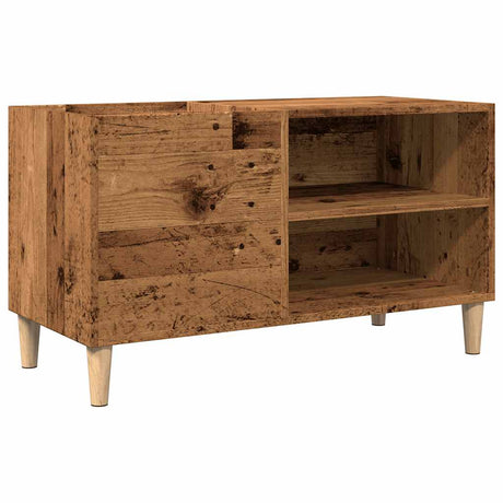 Vidaxl platenkast 84,5x38x48 cm bewerkt hout oud houtkleurig