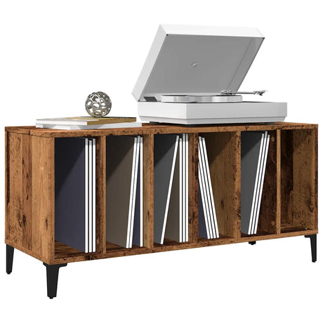 Vidaxl platenkast 100x38x48 cm bewerkt hout oud houtkleurig