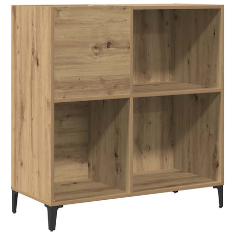 Vidaxl platenkast 84,5x38x89 cm bewerkt hout artisanaal eikenkleur
