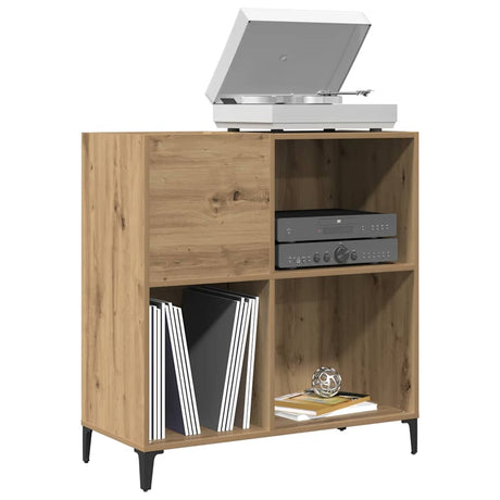 Vidaxl platenkast 84,5x38x89 cm bewerkt hout artisanaal eikenkleur