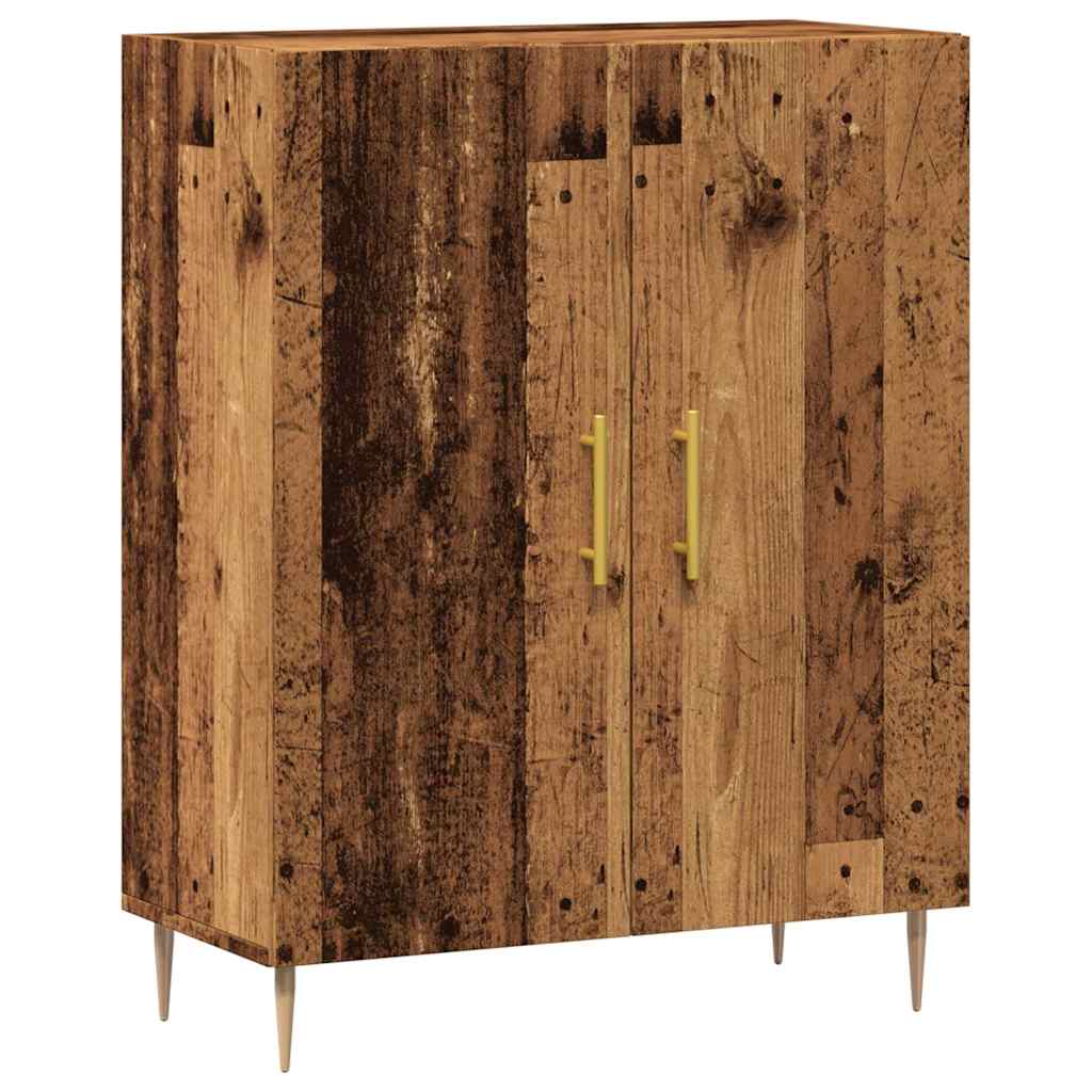Vidaxl dressoir 69,5x34x90 cm bewerkt hout oud houtkleurig