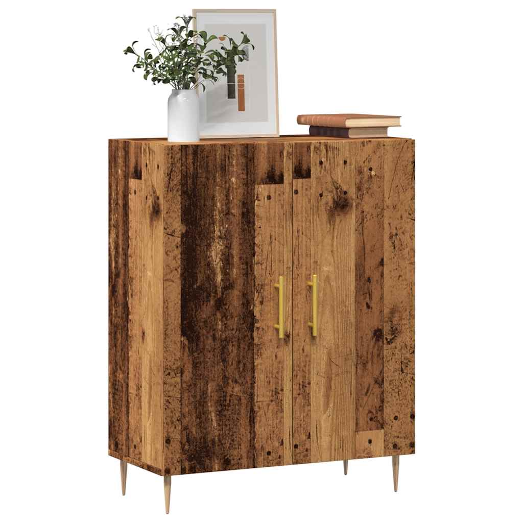 Vidaxl dressoir 69,5x34x90 cm bewerkt hout oud houtkleurig