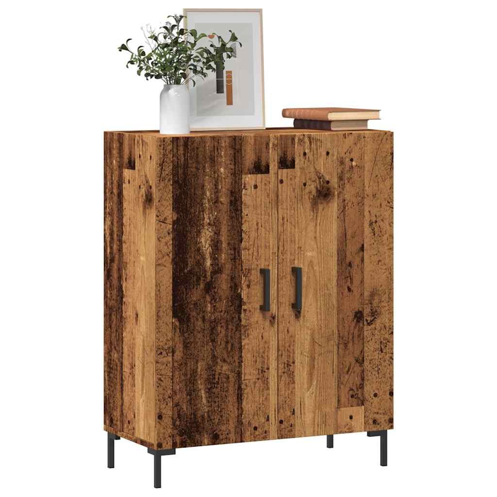 Vidaxl dressoir 69,5x34x90 cm bewerkt hout oud houtkleurig