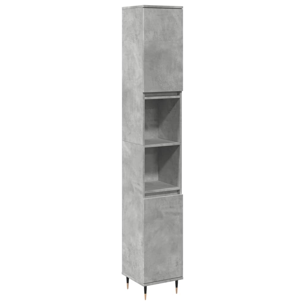 Vidaxl badkamerkast 30x30x190 cm bewerkt hout betongrijs