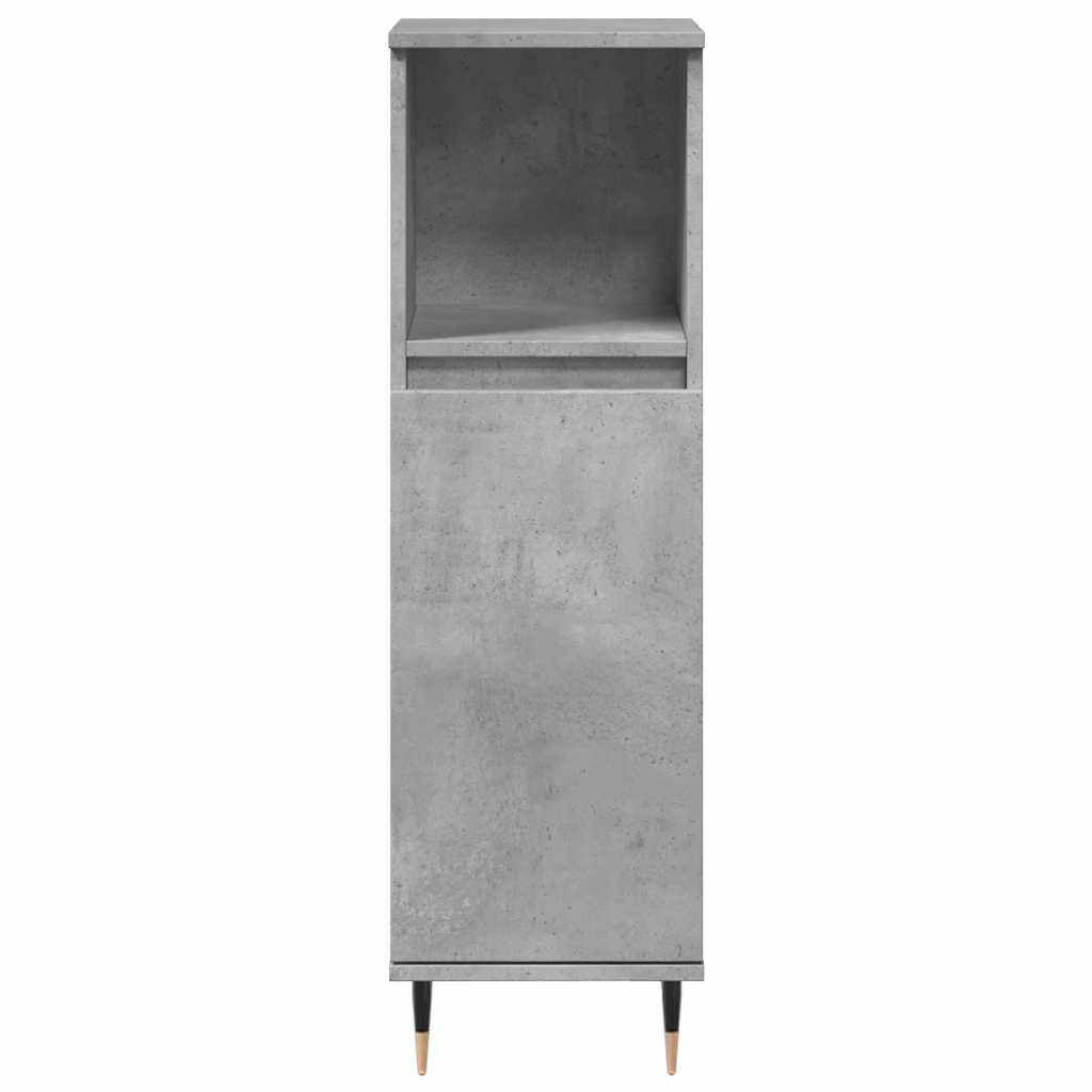 Vidaxl badkamerkast 30x30x100 cm bewerkt hout betongrijs