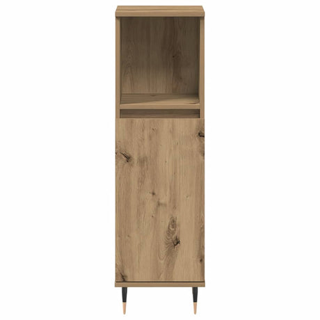 Vidaxl badkamerkast 30x30x100 cm bewerkt hout artisanaal eikenkleurig