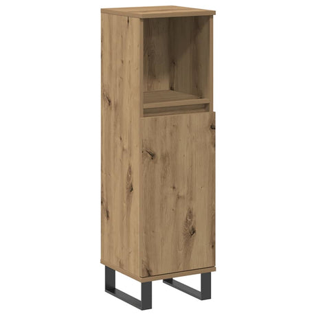 Vidaxl badkamerkast 30x30x100 cm bewerkt hout artisanaal eikenkleurig