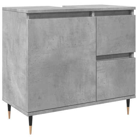 Vidaxl badkamerkast 65x33x60 cm bewerkt hout betongrijs
