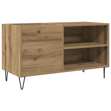 Vidaxl platenkast 84,5x38x48 cm bewerkt hout artisanaal eikenkleur