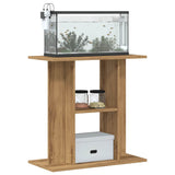 VIDAXL Aquarium Standard 60x30x60 cm verarbeiteter Holzhandwerkstätigkeit Eiche Farbe