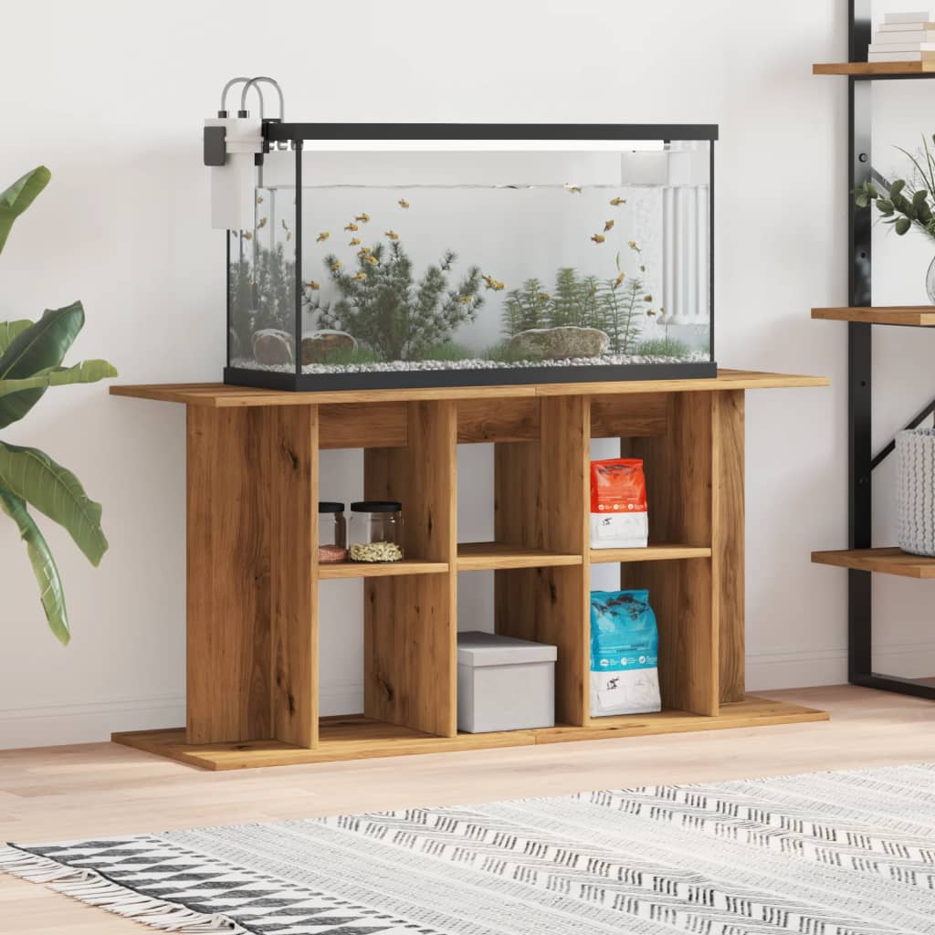 Vidaxl aquariumstandaard 120x40x60 cm bewerkt hout artisanaal eiken