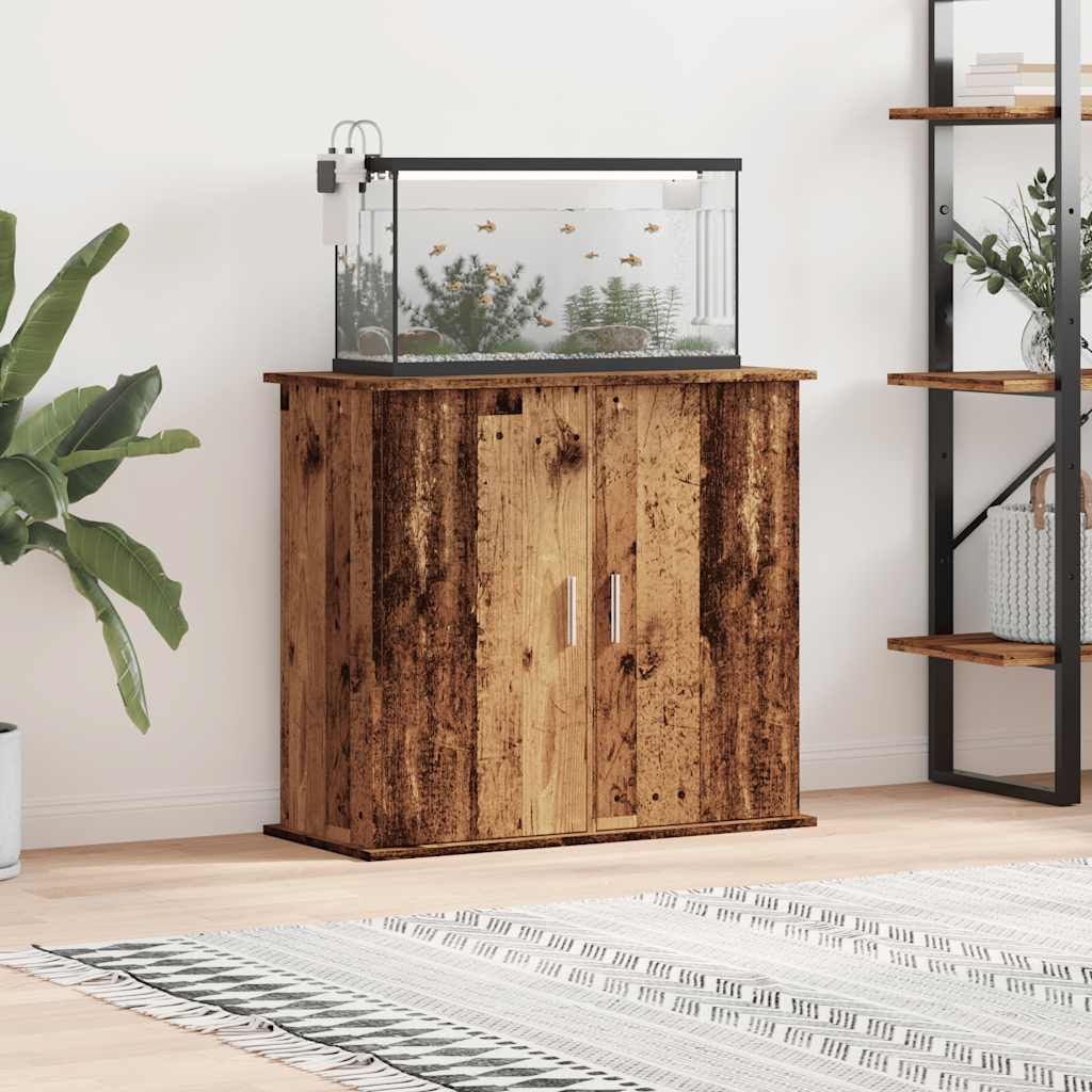 Vidaxl Aquarium Standard 81x36x73 cm verarbeitetes Holz altes Holzfarbe