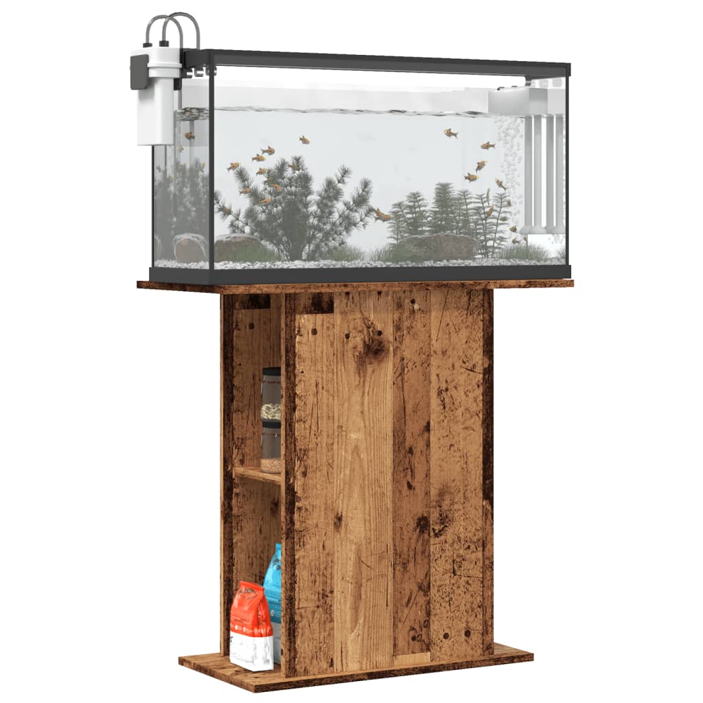 Vidaxl Aquarium Standard 36x75x72.5 cm bearbetat trä gammalt trä färgat