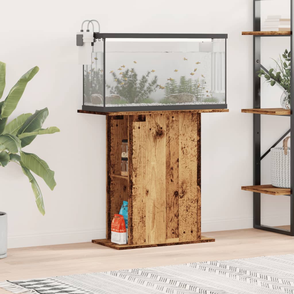 Vidaxl Aquarium Standard 36x75x72.5 cm verarbeitetes Holz altes Holzfarbe