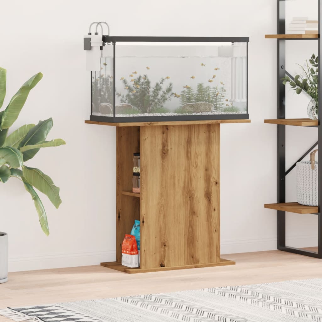 Vidaxl Aquarium Standard 36x75x72,5 cm Oak artisanal en bois transformé