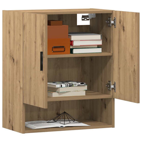 Vidaxl wandkast 60x31x70 cm bewerkt hout artisanaal eikenkleur