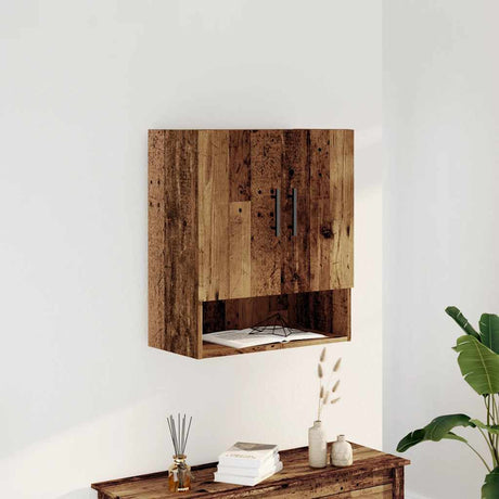 Vidaxl wandkast 60x31x70 cm bewerkt hout oud houtkleurig